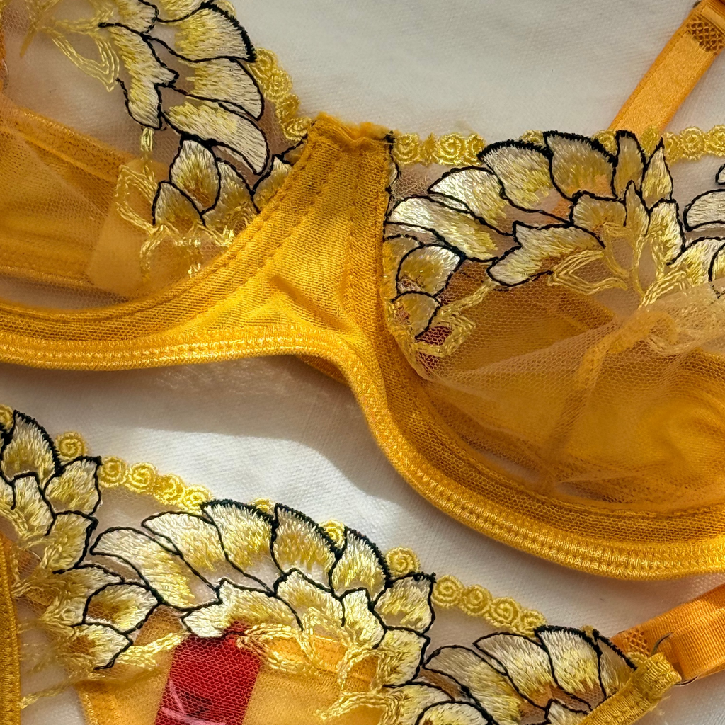 Golden Lace Bra & Briefs - NUNI X